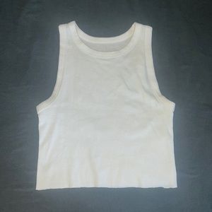 cropped white tanktop